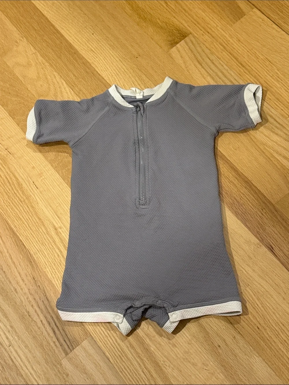 QUINCY MAE ZIP RASHGUARD ONE-PIECE LAGOON ~ Size 18-24M